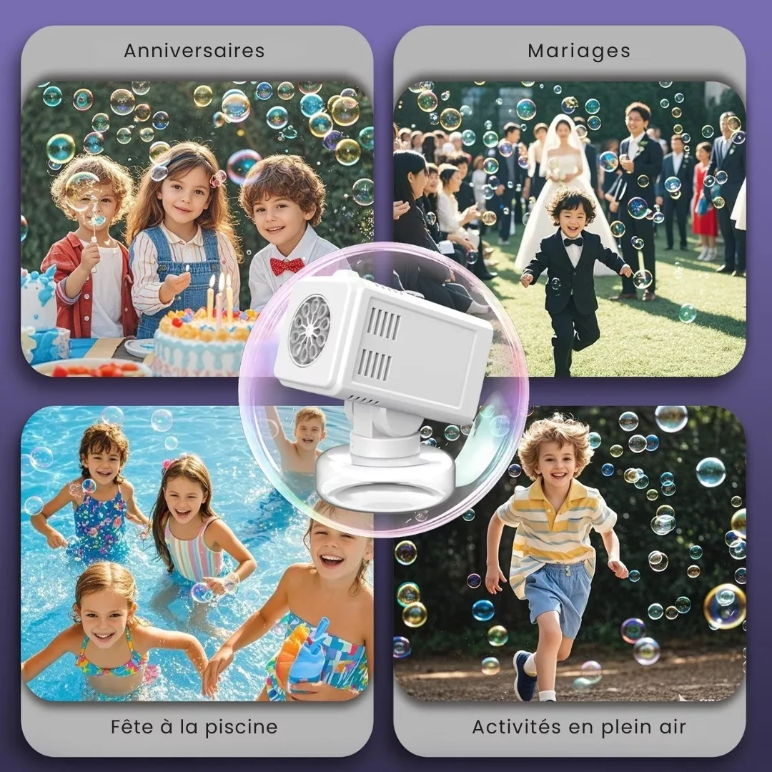 Machine à bulles compacte pour événement jardin – Ambiance magique en extérieur pour fêtes et anniversaires – Image 4