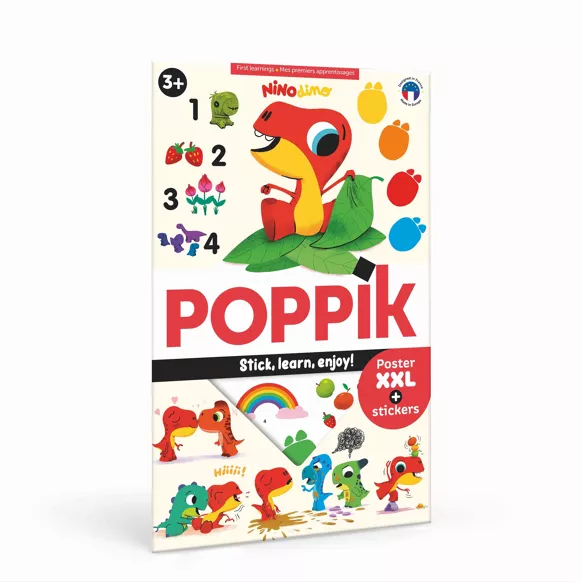 Poster XXL et stickers | Mes premiers apprentissages avec Nino Dino
