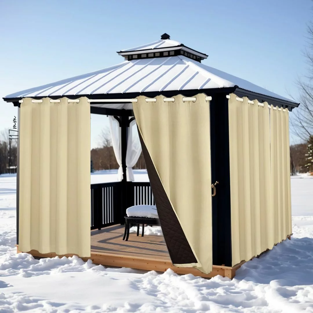 Rideau extérieur occultant pour pergola – Protection solaire, intimité totale et confort en terrasse – Image 8